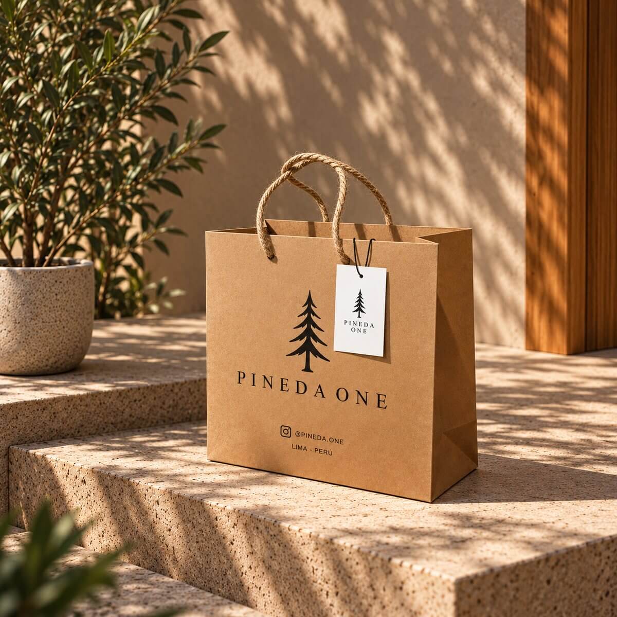 Bolsa de presentación PINEDA ONE en tono kraft